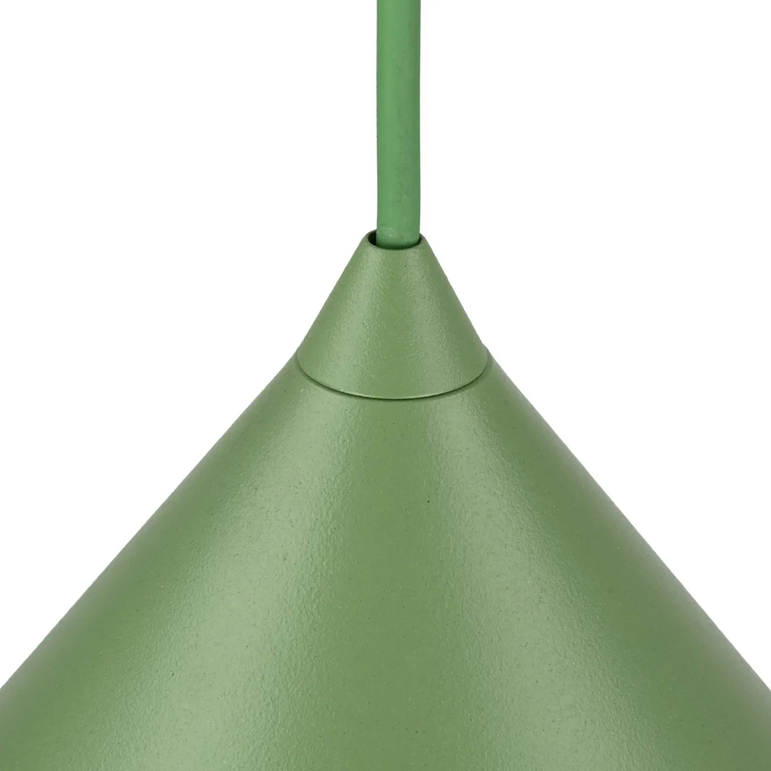 Lámpara colgante Cono, 1 luz, Ø 50 cm, verde, E27