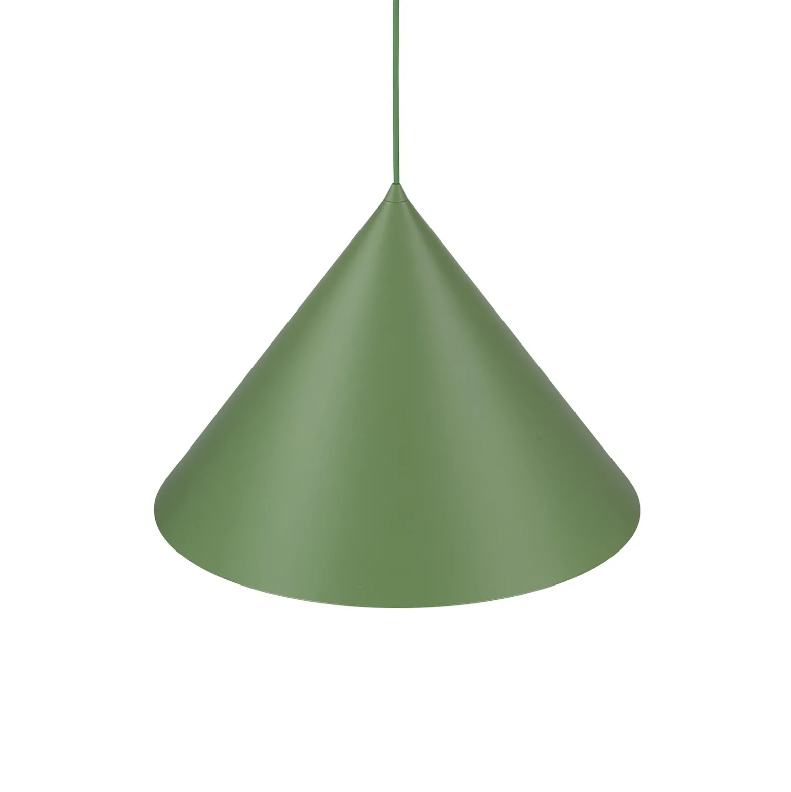 Lámpara colgante Cono, 1 luz, Ø 50 cm, verde, E27