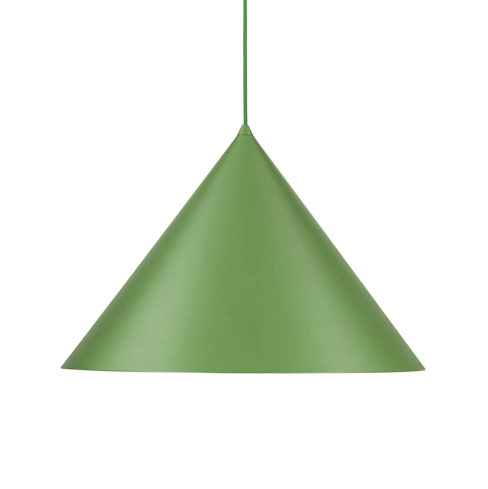 Lámpara colgante Cono, 1 luz, Ø 50 cm, verde, E27