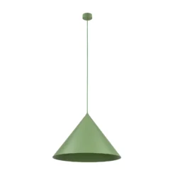 Lámpara colgante Cono, 1 luz, Ø 50 cm, verde, E27