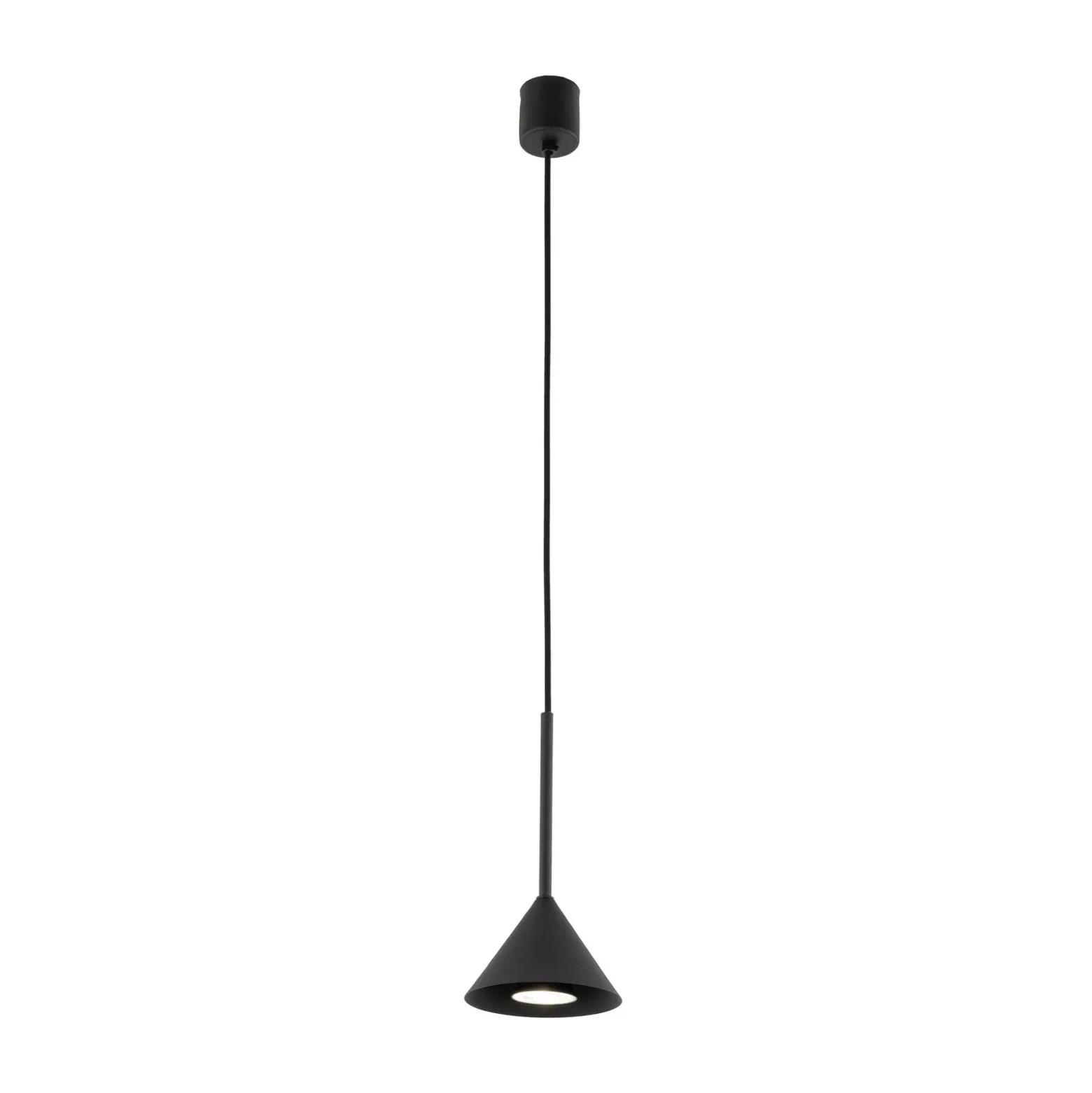 Lámpara colgante Cono Mini, 1 luz, Ø 12 cm, negro GU10