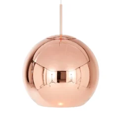 Lámpara colgante Copper Round de Tom Dixon, Ø 45 cm, cobre
