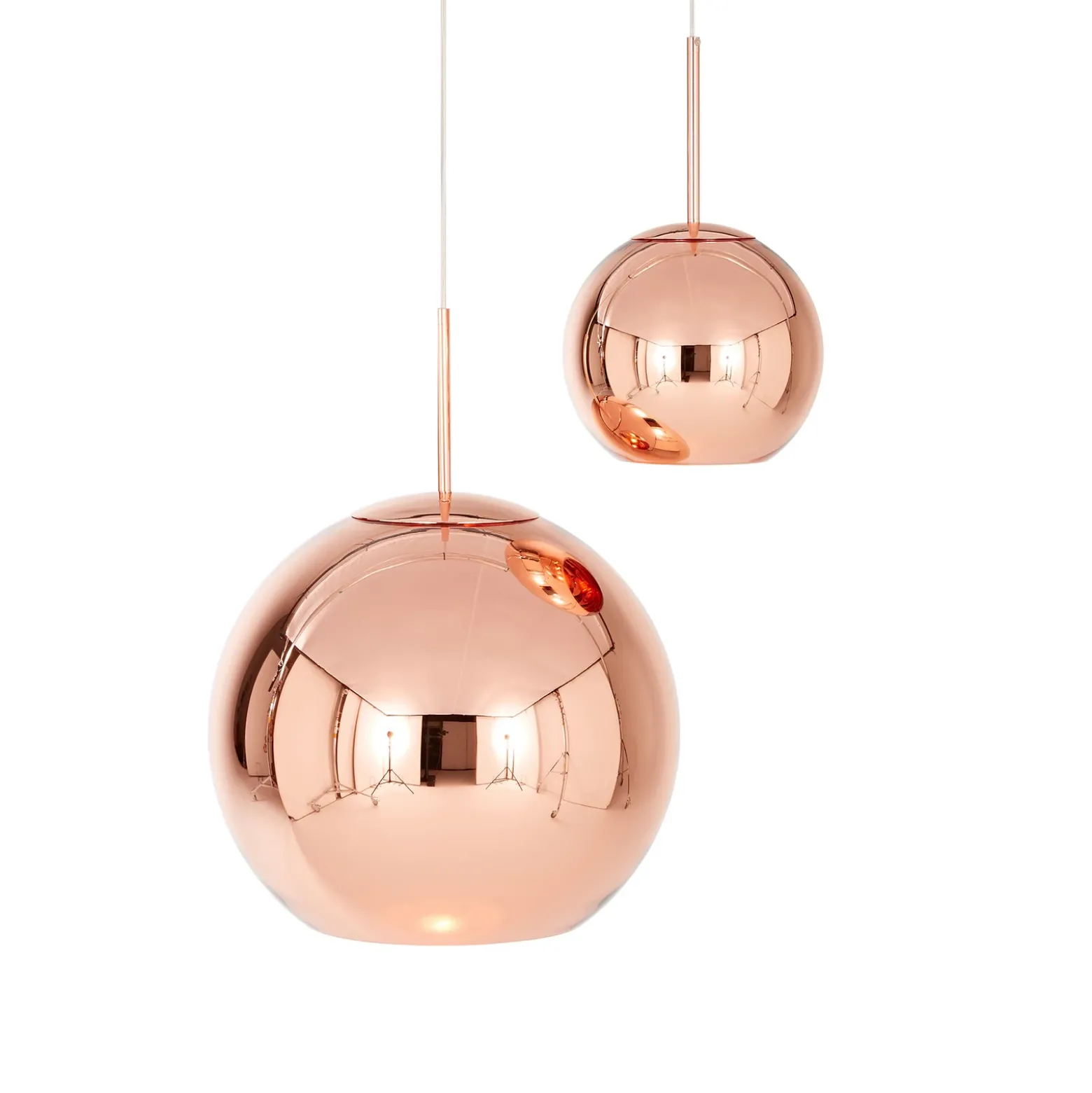Lámpara colgante Copper Round de Tom Dixon, Ø 45 cm, cobre