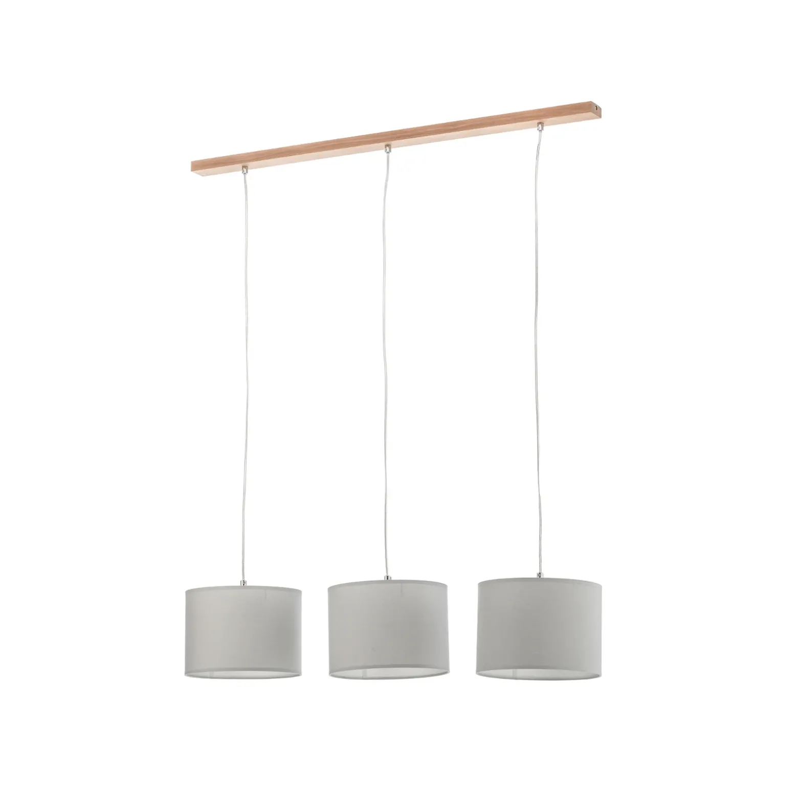 Lámpara colgante Corralee, gris, 3 luces