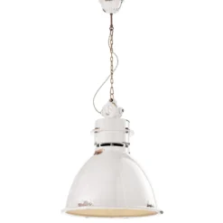 Lámpara colgante C1750, pantalla cerámica, blanco