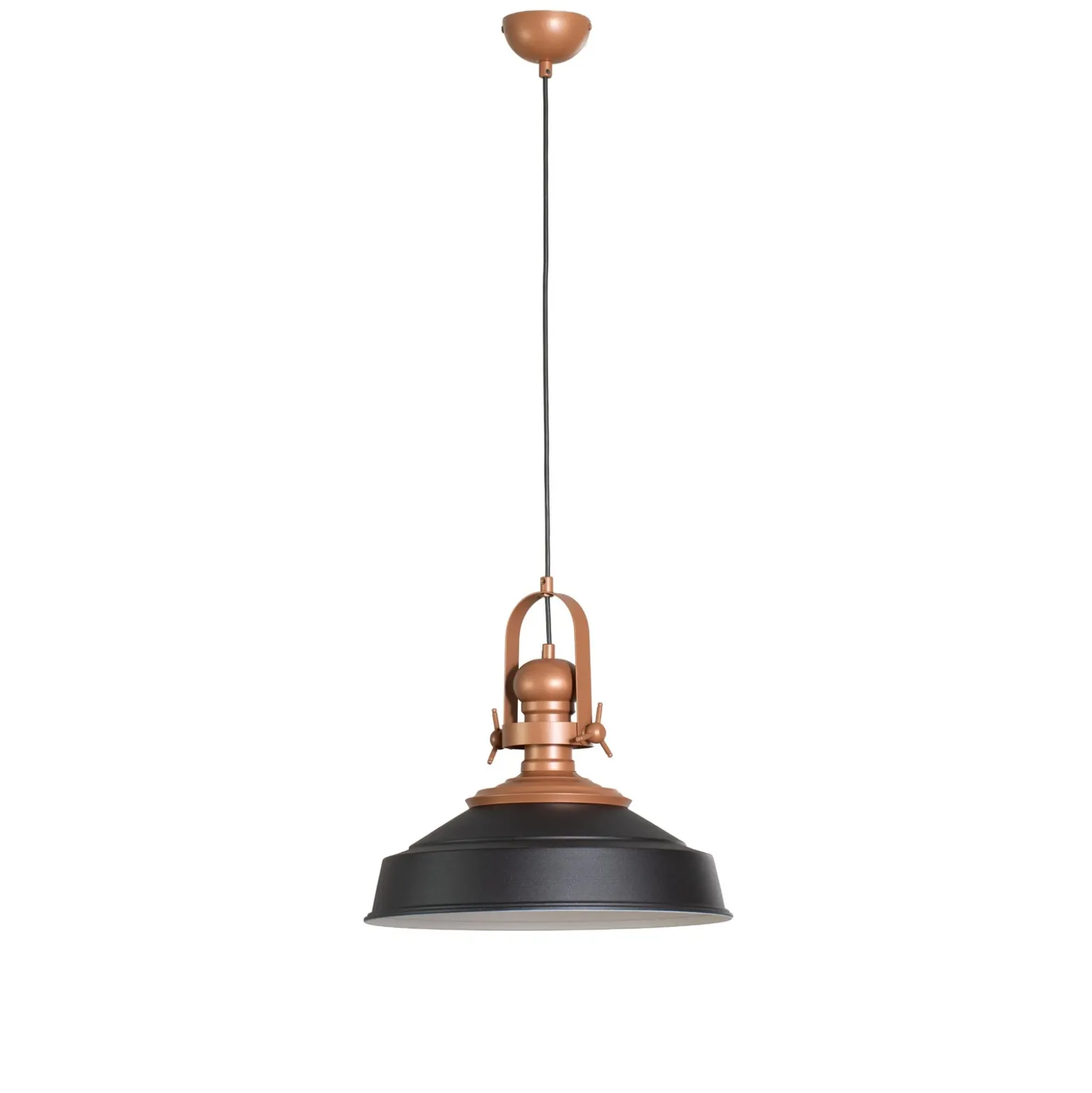 Lámpara colgante Craft, negra, metal, Ø 41 cm, E27