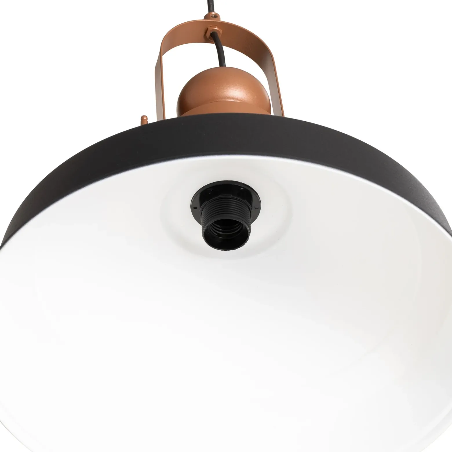 Lámpara colgante Craft, negra, metal, Ø 41 cm, E27