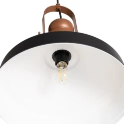 Lámpara colgante Craft, negra, metal, Ø 41 cm, E27