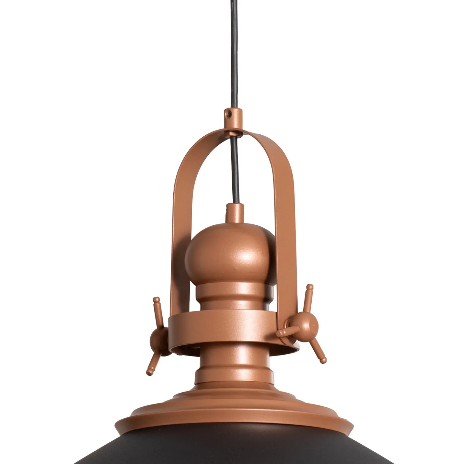 Lámpara colgante Craft, negra, metal, Ø 41 cm, E27