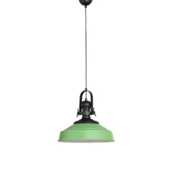 Lámpara colgante Craft, verde, metal, Ø 41 cm, E27