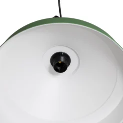 Lámpara colgante Craft, verde, metal, Ø 41 cm, E27