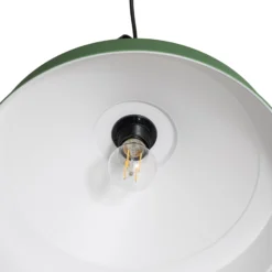 Lámpara colgante Craft, verde, metal, Ø 41 cm, E27