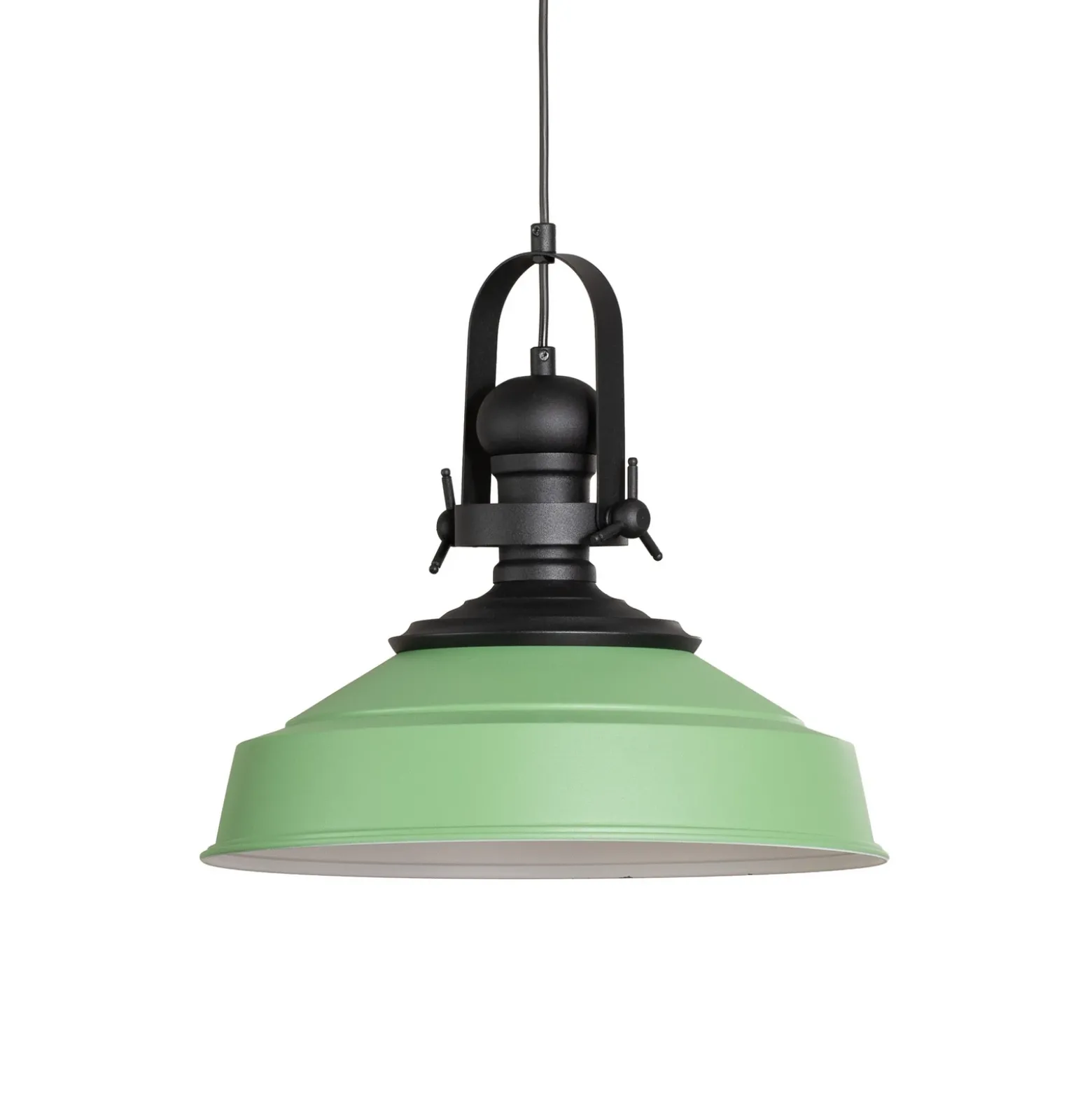 Lámpara colgante Craft, verde, metal, Ø 41 cm, E27