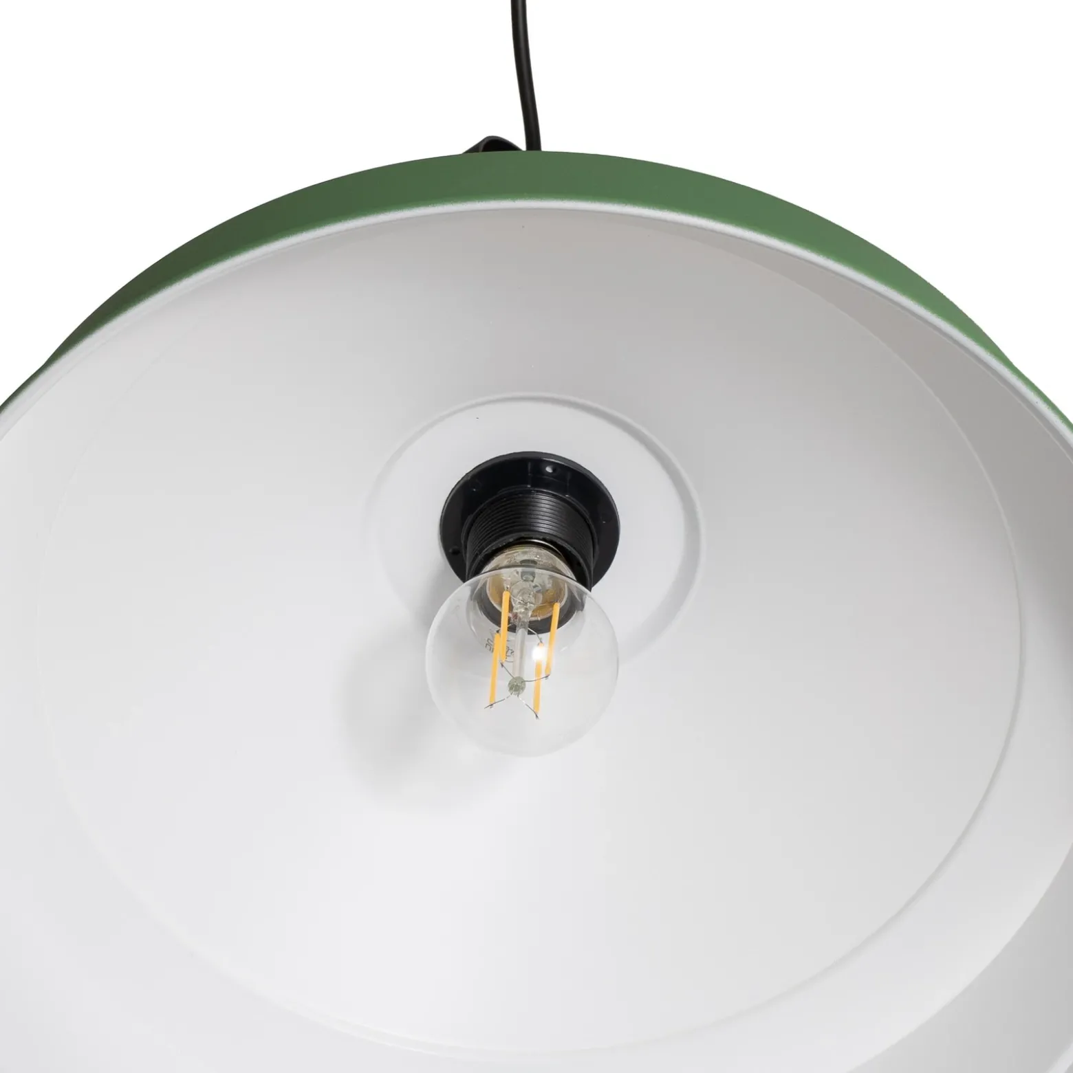 Lámpara colgante Craft, verde, metal, Ø 41 cm, E27