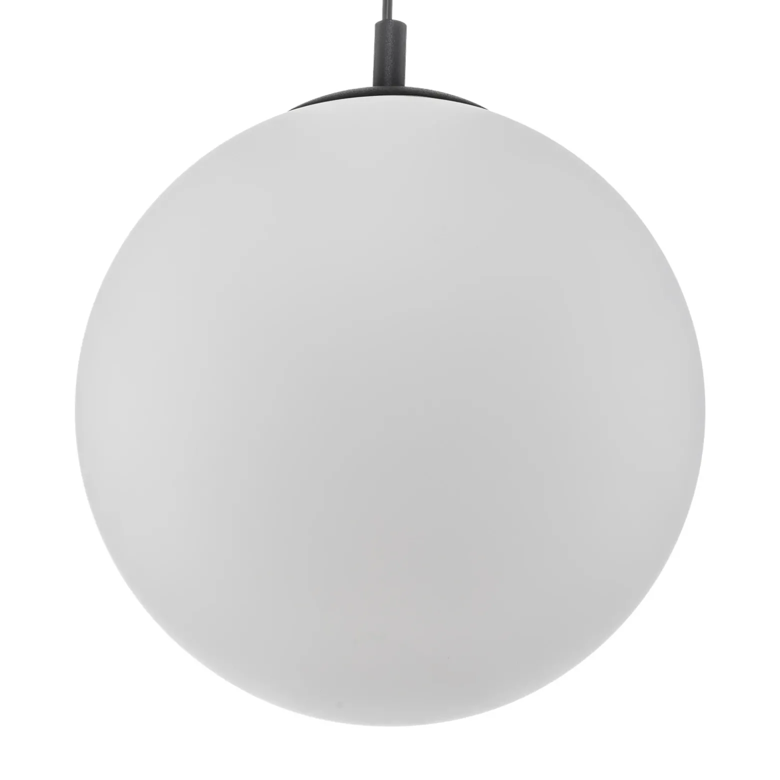 Lámpara colgante 562, cristal mate, capuchón/dosel negro