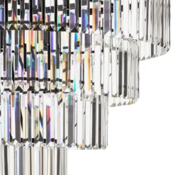 Lámpara colgante Cristal, transparente/negro, Ø 71 cm
