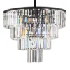 Lámpara colgante Cristal, transparente/negro, Ø 71 cm