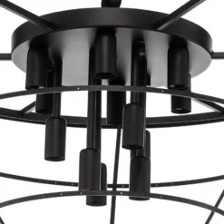Lámpara colgante Cristal, transparente/negro, Ø 71 cm