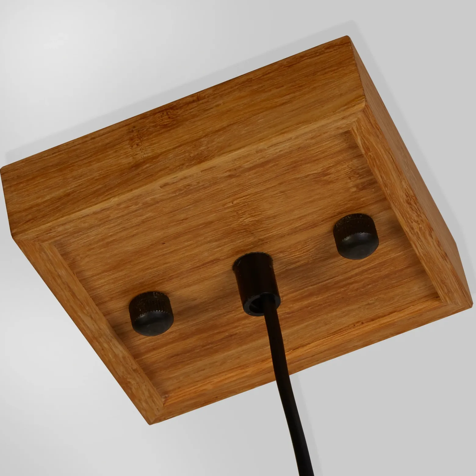 Lámpara colgante cuadrada, 30 cm de altura, bambú, E27