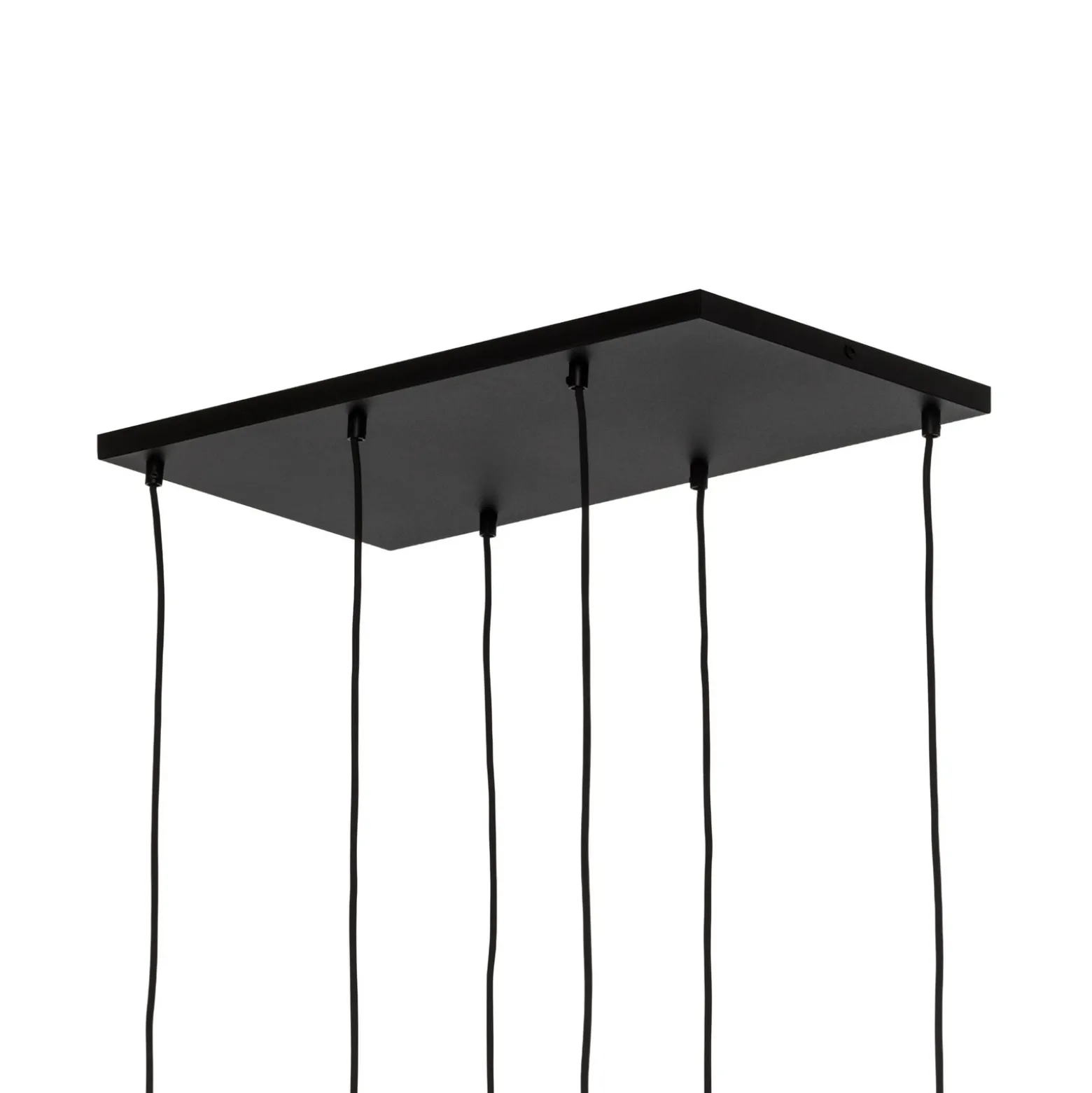 Lámpara colgante Cubus, 74 cm, 6 luces, transparente/miel/marrón, cristal