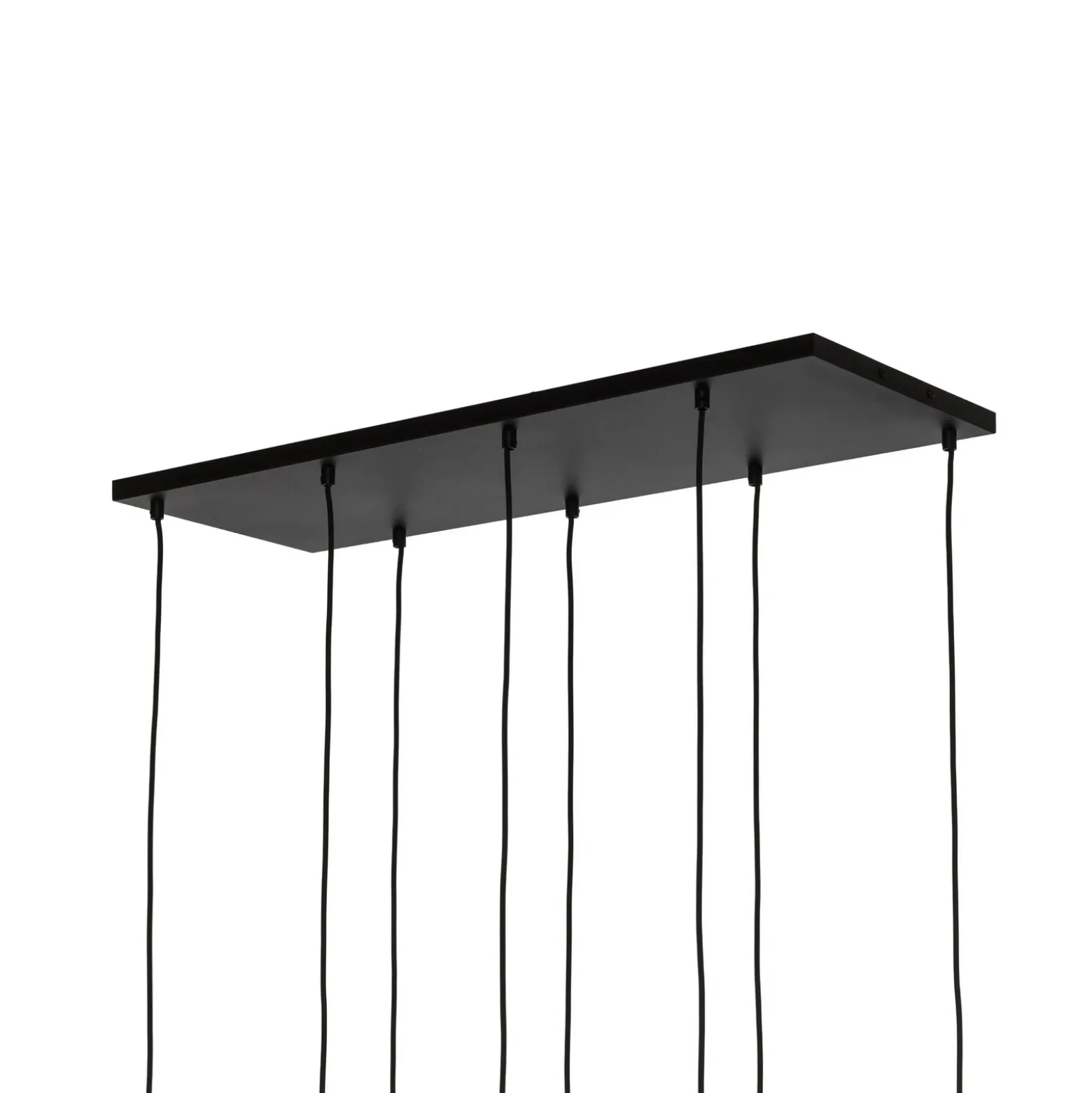 Lámpara colgante Cubus, 68 cm, 8 luces, transparente/miel/marrón, cristal