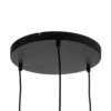 Lámpara colgante Cubus, Ø 50 cm, 3 luces, gris ahumado, cristal