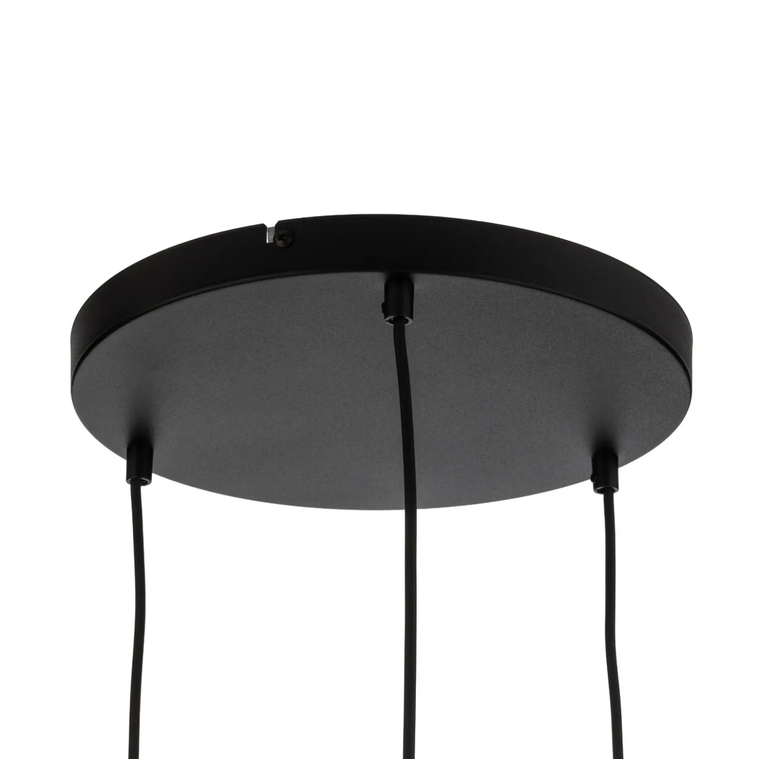 Lámpara colgante Cubus, Ø 50 cm, 3 luces, gris ahumado, cristal