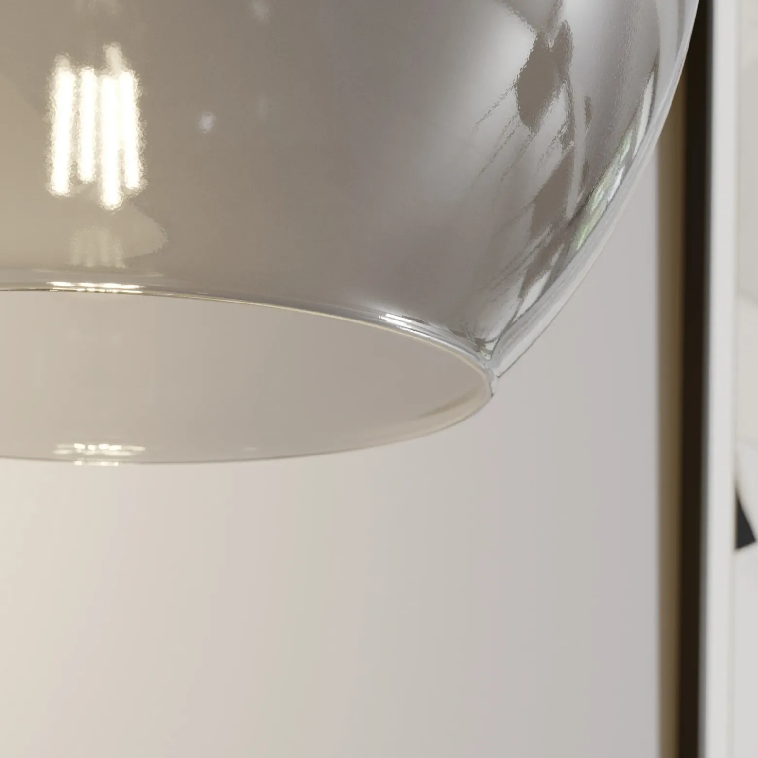 Lámpara colgante Cubus, gris humo, cristal, Ø 30 cm, E27
