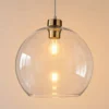 Lámpara colgante Cubus, transparente, cristal, Ø 30 cm, E27