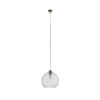 Lámpara colgante Cubus, transparente, cristal, Ø 30 cm, E27