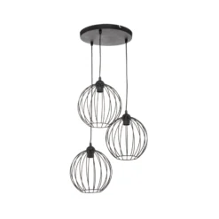Lámpara colgante Cumera, 3 luces, redonda