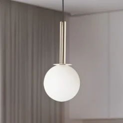 Lámpara colgante Daisy, 1 luz, dorada/blanca/negra, cristal