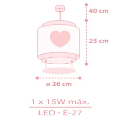 Lámpara colgante Dalber BABY DREAMS, rosa