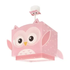 Lámpara colgante Dalber LITTLE OWL, rosa, E27