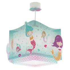 Lámpara colgante Dalber MERMAID, turquesa/blanca
