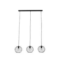 Lámpara colgante Danika de Lindby, 105 cm de largo, negra, metal