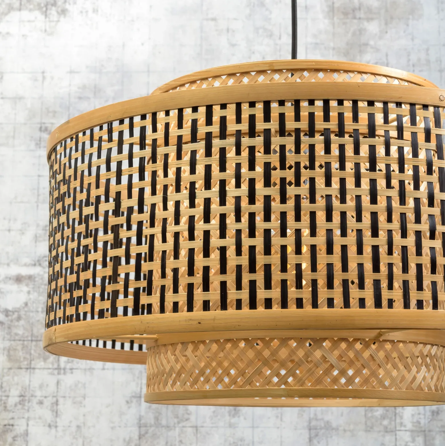 Lámpara colgante de bambú «GOOD & MOJO Bhutan», Ø 50 cm