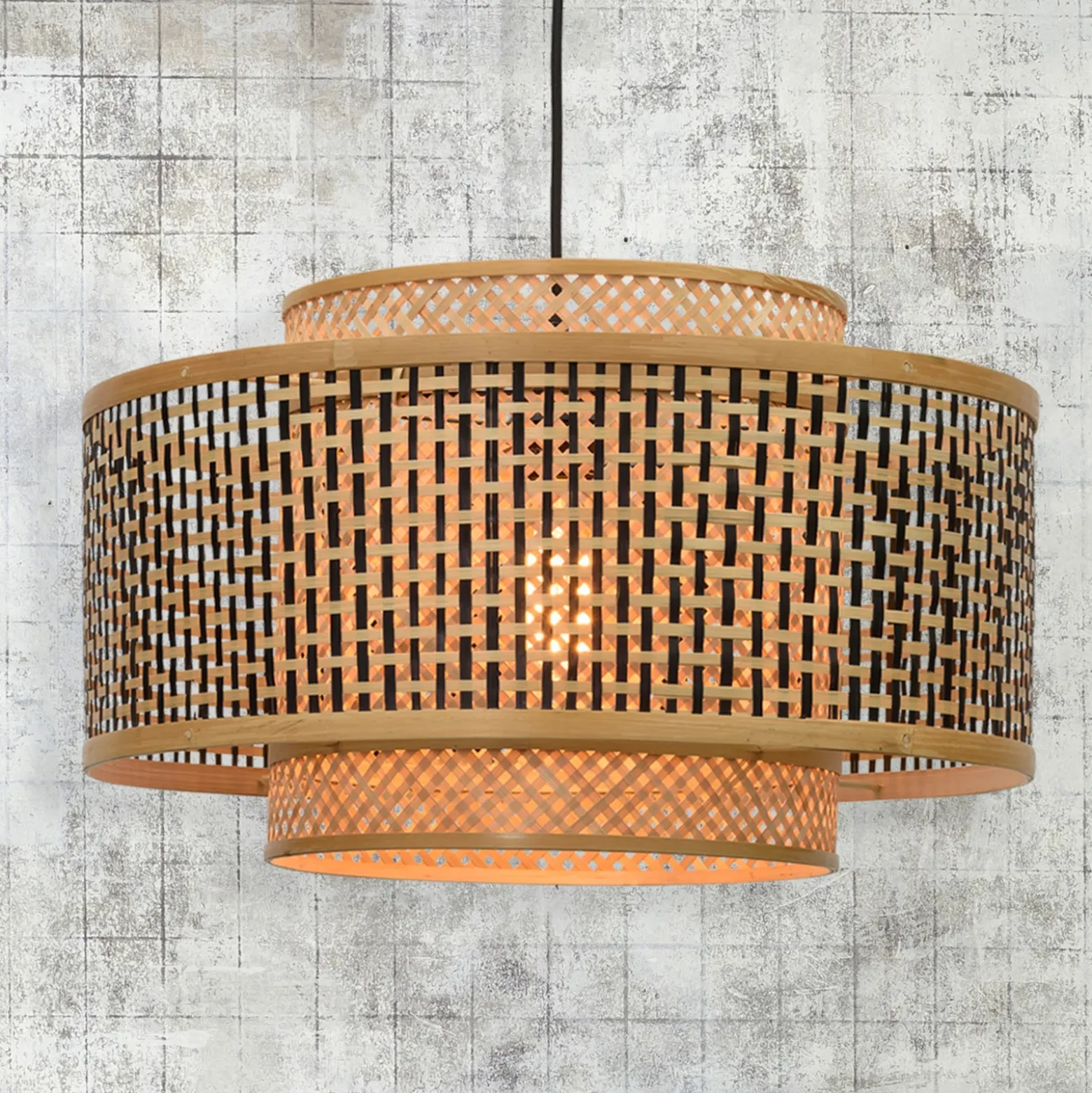 Lámpara colgante de bambú «GOOD & MOJO Bhutan», Ø 50 cm