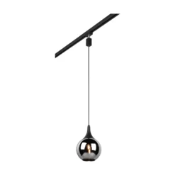 Lámpara colgante de carril Lumina para DUOline, negra/cromada