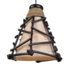 Lámpara colgante decorativa Romy con madera