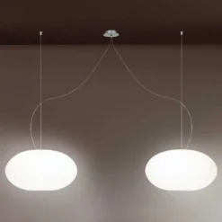Lámpara colgante de diseño AIH 28 cm blanco brill.