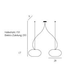 Lámpara colgante de diseño AIH 28 cm blanco mate