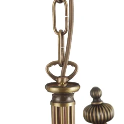 Lámpara colgante Delia, latón envejecido, 4 luces
