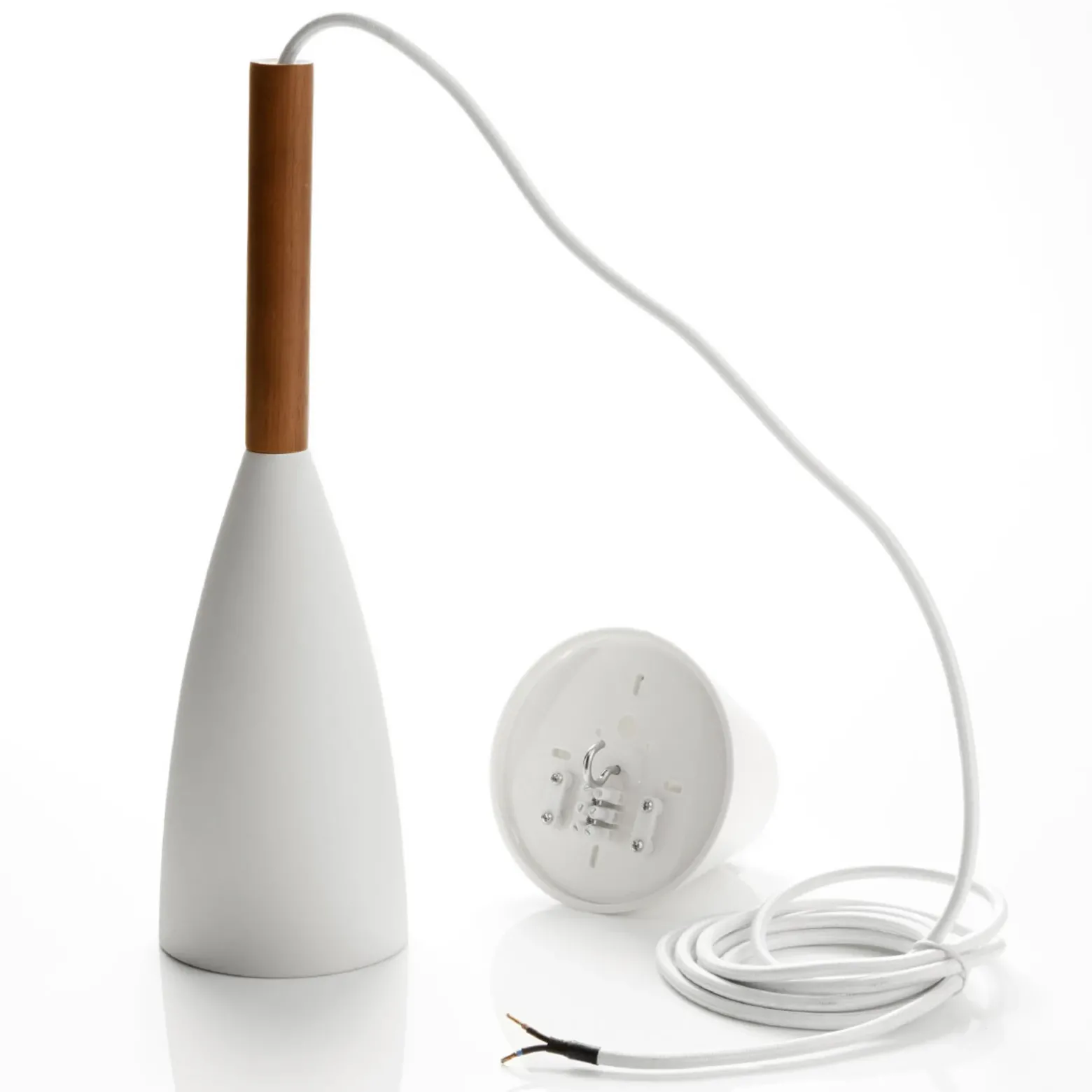 Lámpara colgante de metal Pure, blanco