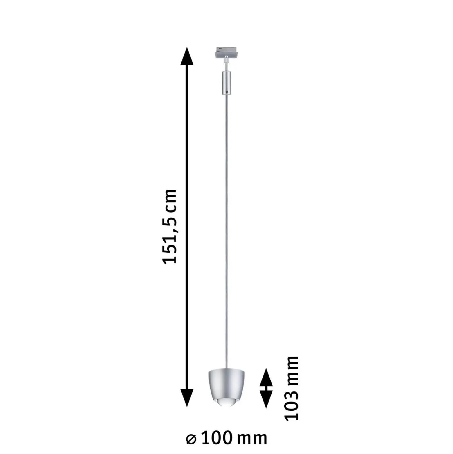 Lámpara colgante de riel LED Paulmann URail Smart Tyros, cromada, CCT RGB