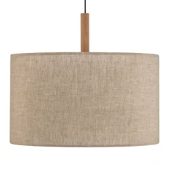 Lámpara colgante Deva Nature, 1 luz, pantalla textil