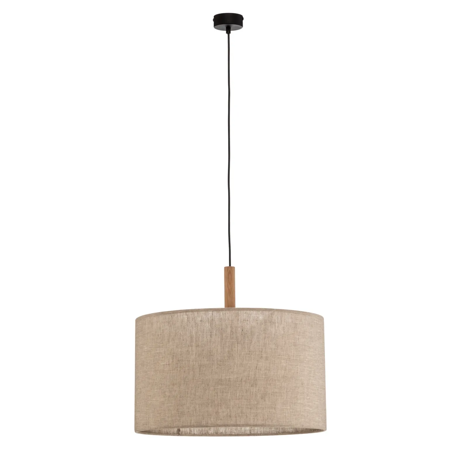 Lámpara colgante Deva Nature, 1 luz, pantalla textil
