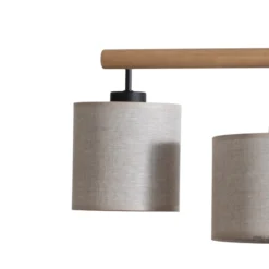Lámpara colgante Deva Nature, 4 luces, textil