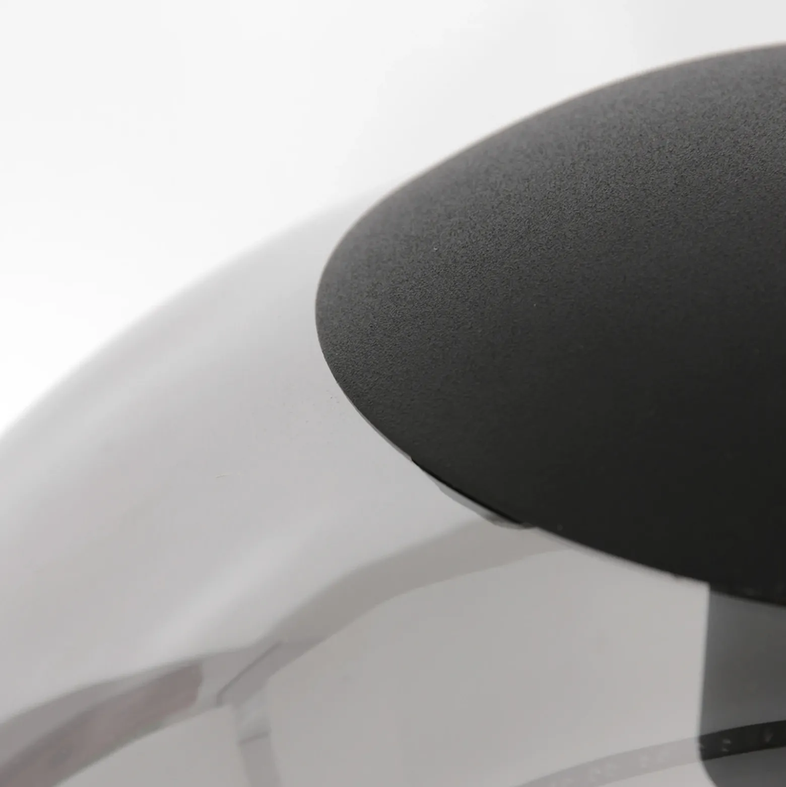 Lámpara colgante de vidrio Bollique negro, 3 luces