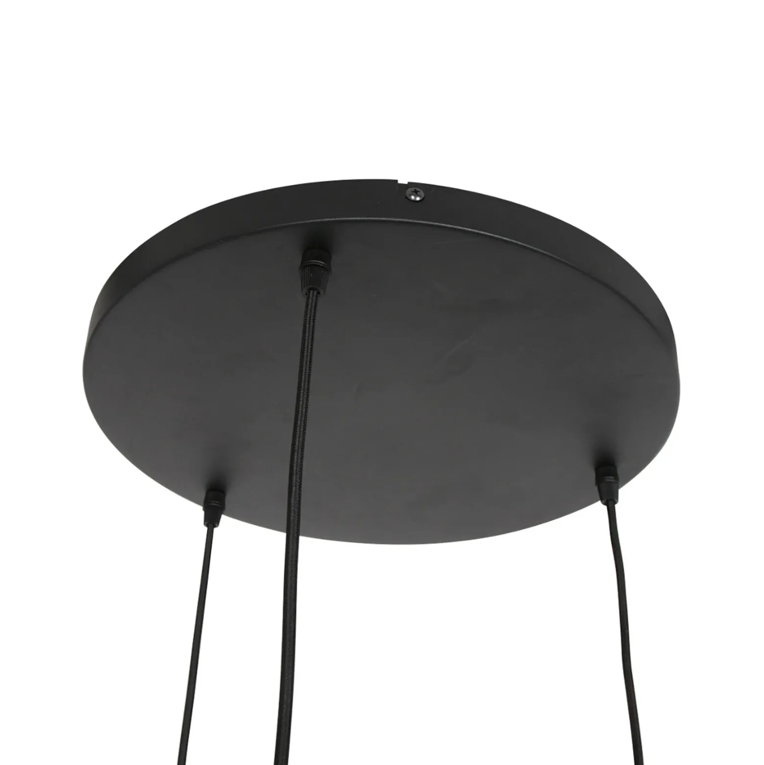 Lámpara colgante de vidrio Bollique negro, 3 luces